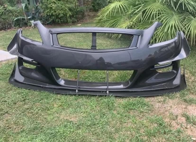 INFINITI COUPE VIS CARBON FIBER ZELLE BUMPER, CF CANARDS CF VIS GRILLE V1